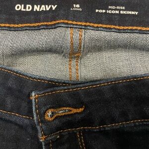 Old Navy Women’s Dark Blue Mid-Rise Jeans